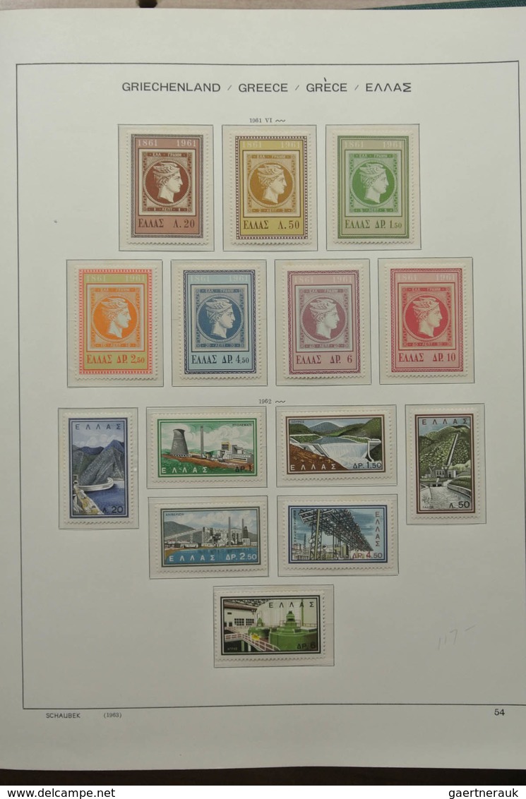 Griechenland: 1861-1990: Nicely filled, MNH, mint hinged and used collection Greece 1861-1990 includ