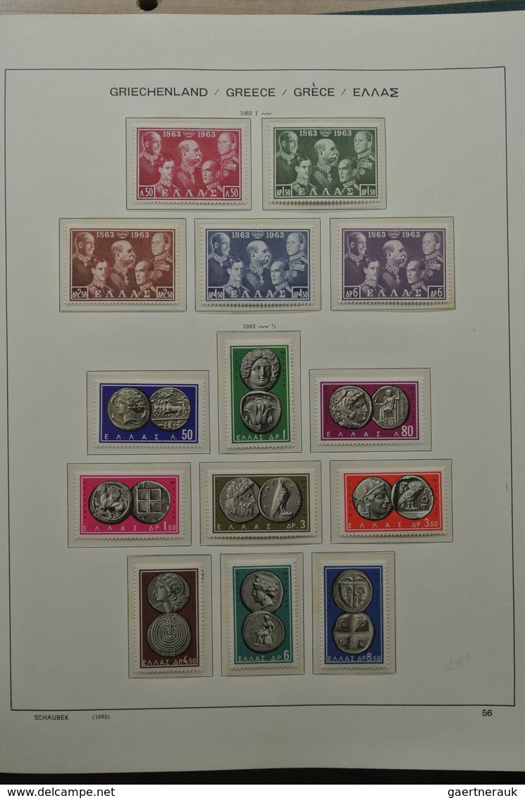 Griechenland: 1861-1990: Nicely filled, MNH, mint hinged and used collection Greece 1861-1990 includ