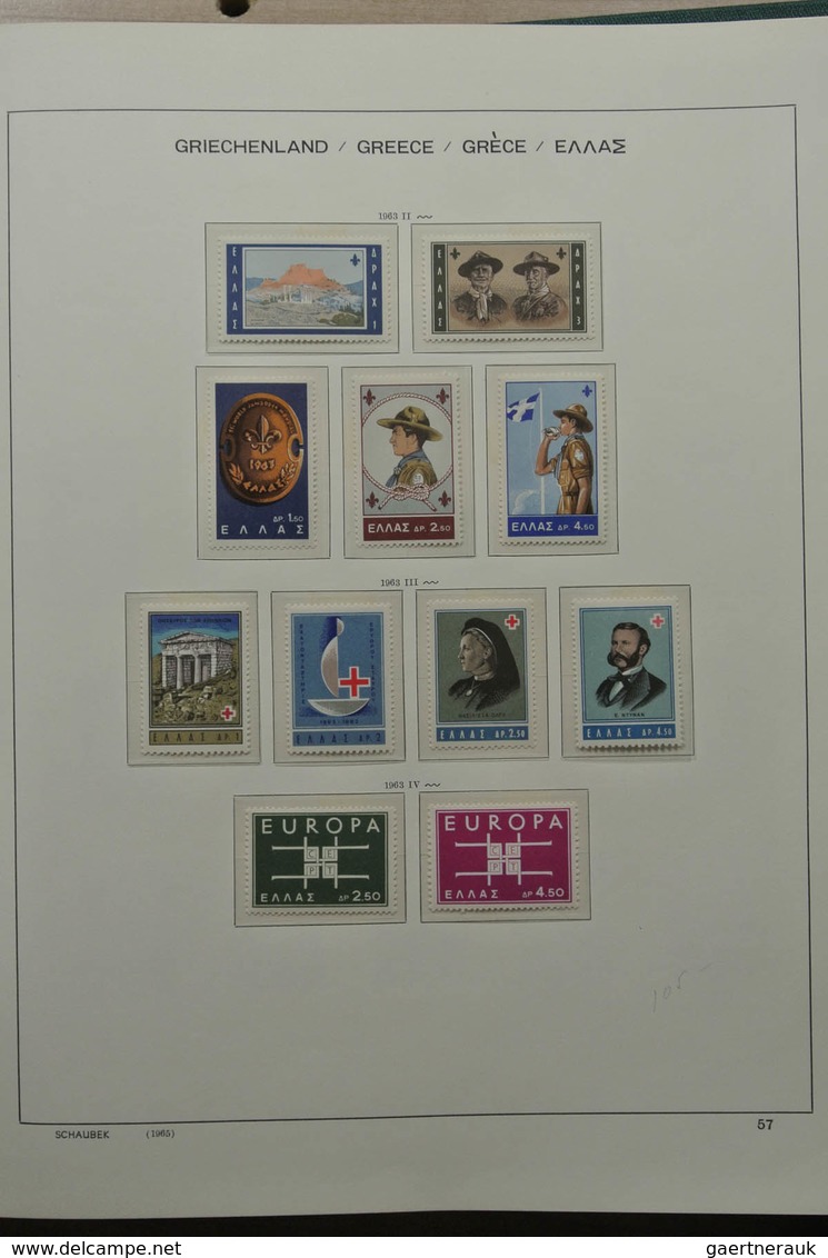 Griechenland: 1861-1990: Nicely filled, MNH, mint hinged and used collection Greece 1861-1990 includ