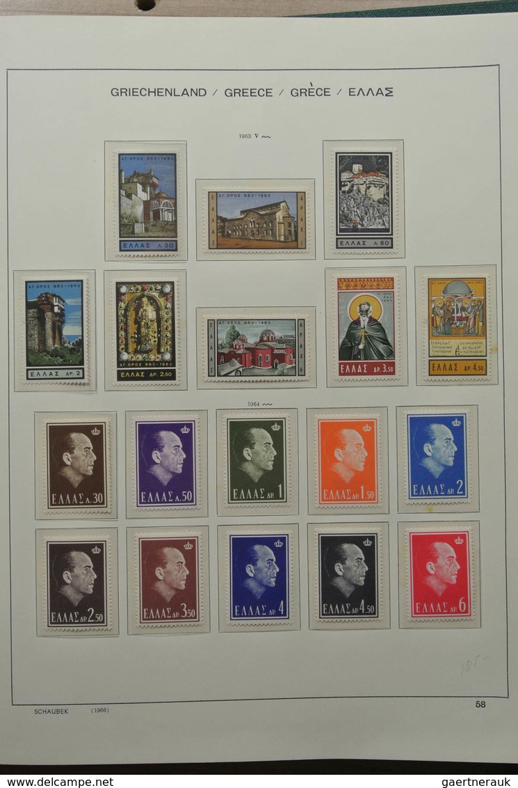 Griechenland: 1861-1990: Nicely filled, MNH, mint hinged and used collection Greece 1861-1990 includ