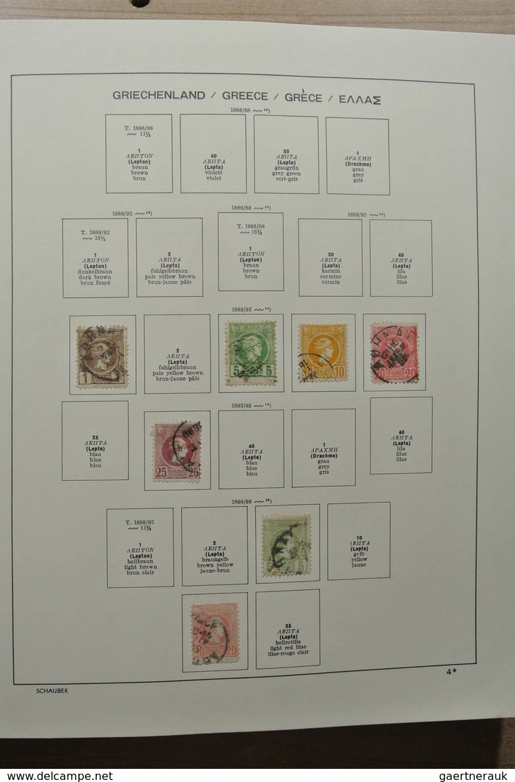 Griechenland: 1861-1990: Nicely filled, MNH, mint hinged and used collection Greece 1861-1990 includ