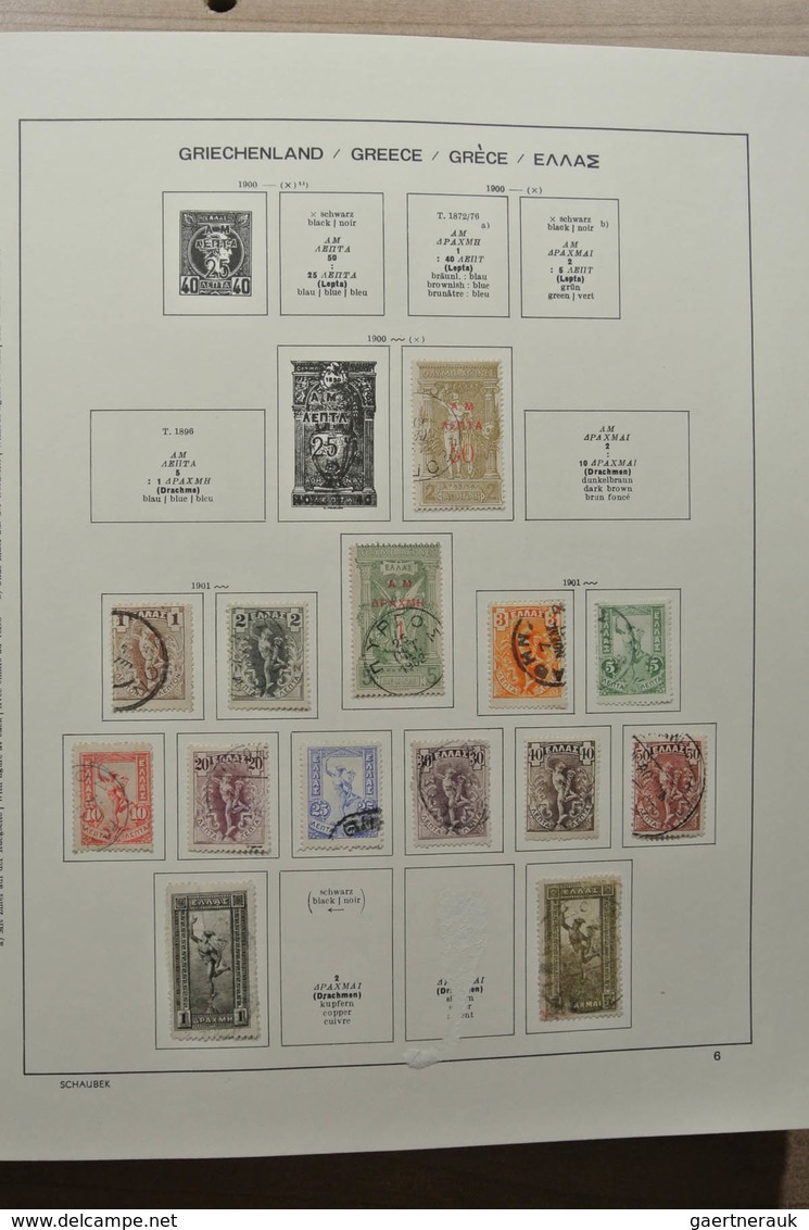 Griechenland: 1861-1990: Nicely filled, MNH, mint hinged and used collection Greece 1861-1990 includ