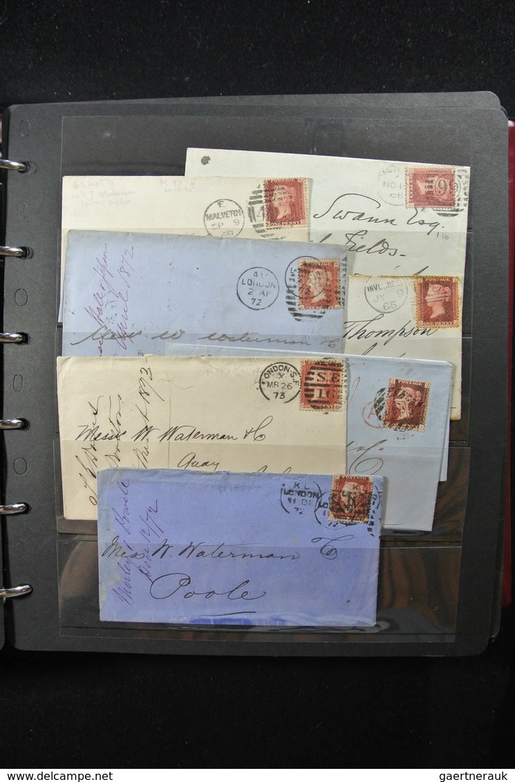 Großbritannien: 1820-1960: Nice collection starting with interesting pre-philately covers, 1840: Pen