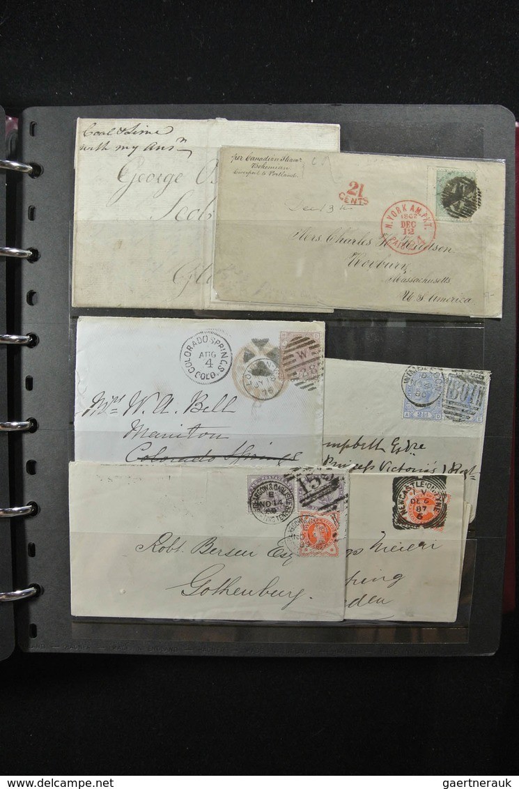 Großbritannien: 1820-1960: Nice collection starting with interesting pre-philately covers, 1840: Pen