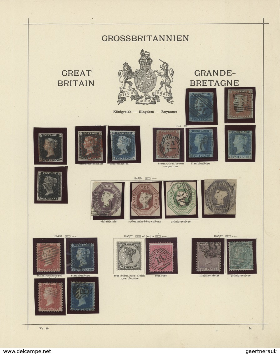 Großbritannien: 1840/1929, Mainly Used Collection On Album Pages With Main Value In The Classic QV I - Sonstige & Ohne Zuordnung