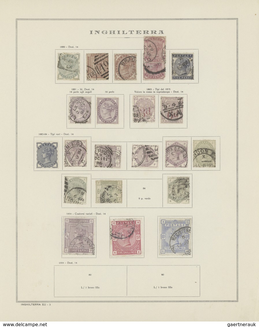 Großbritannien: 1840/1946, Used And Mint Collection On Album Pages With Special Strength In The QV I - Sonstige & Ohne Zuordnung