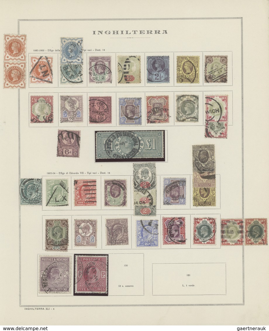 Großbritannien: 1840/1946, Used And Mint Collection On Album Pages With Special Strength In The QV I - Sonstige & Ohne Zuordnung