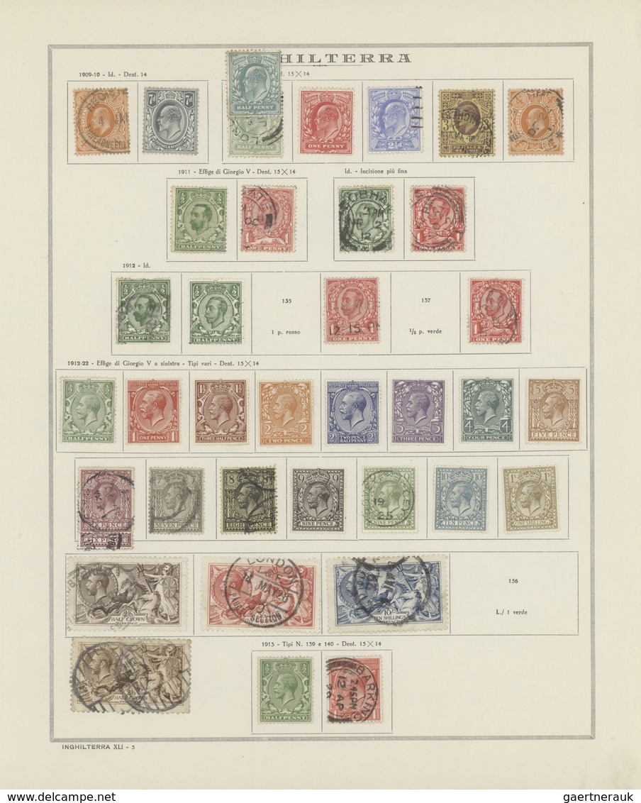 Großbritannien: 1840/1946, Used And Mint Collection On Album Pages With Special Strength In The QV I - Other & Unclassified