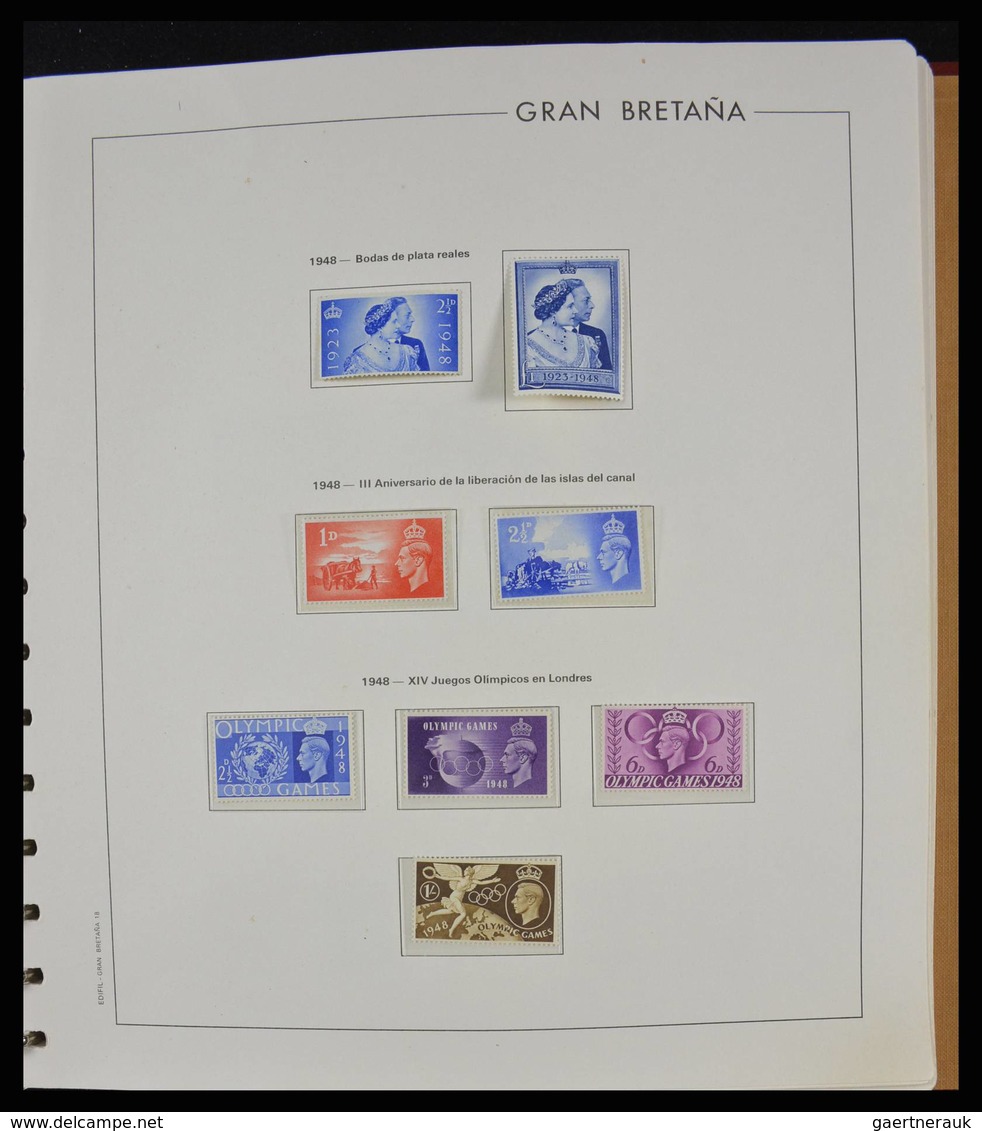 Großbritannien: 1840-1997: With the exception of the top stamps, almost complete, MNH, mint hinged a