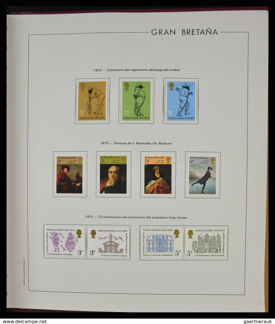 Großbritannien: 1840-1997: With the exception of the top stamps, almost complete, MNH, mint hinged a