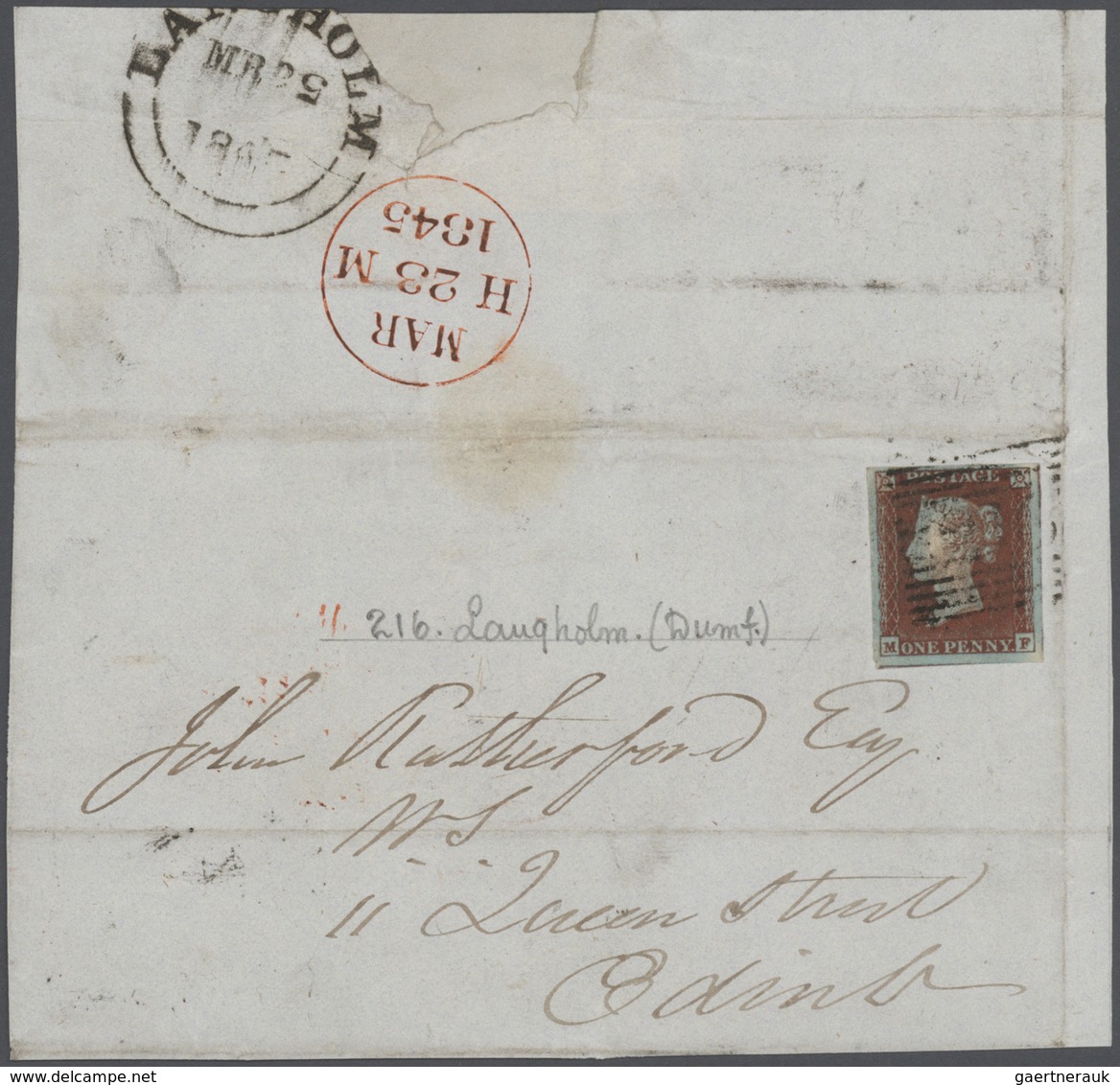 Großbritannien: 1840's SCOTLAND: Collection Of 48 Letters Used Within Scotland And Franked By Penny - Sonstige & Ohne Zuordnung