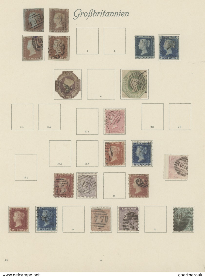 Großbritannien: 1841/1925, Used And Mint Collection On Ancient Album Pages, Slightly Varied But Over - Sonstige & Ohne Zuordnung