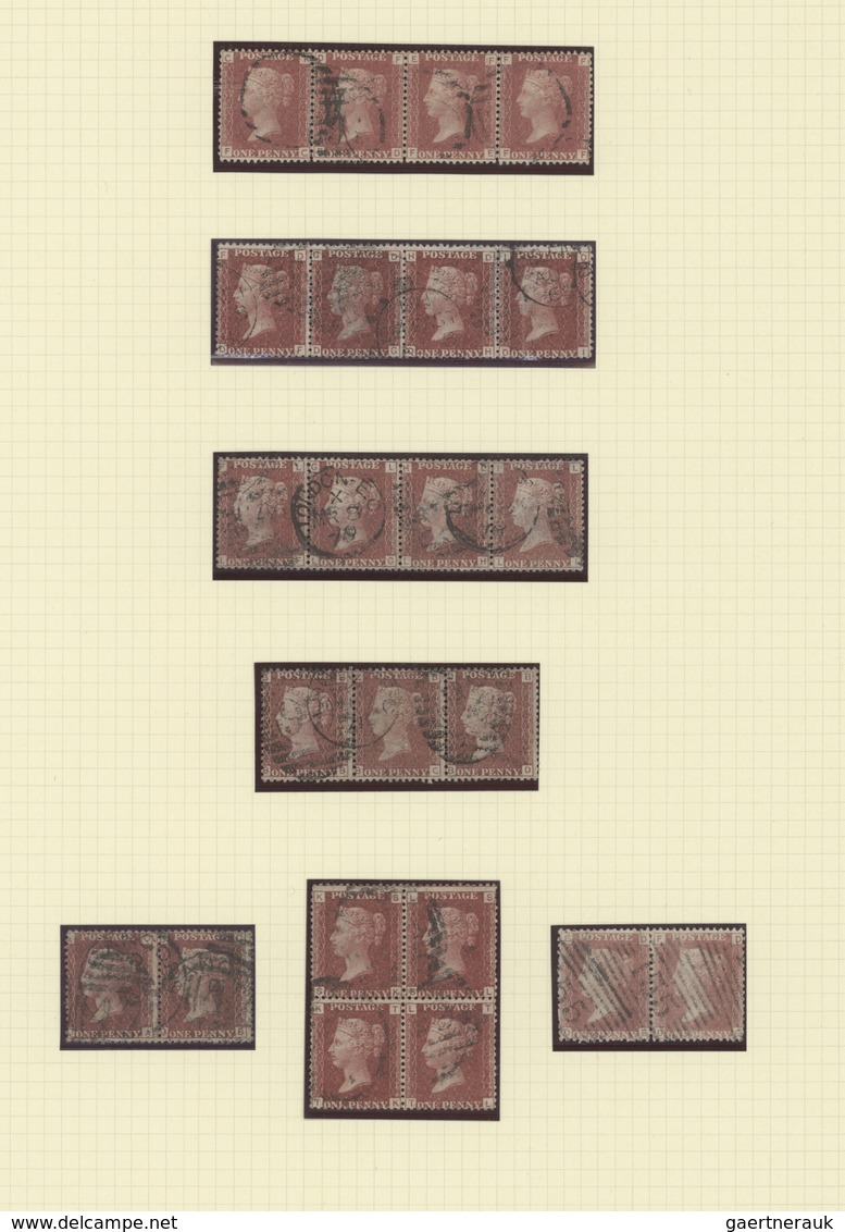 Großbritannien: 1854/1871, Specialised Collection Of UNITS Of The 1 D. Red Perf. (SG Ex 17/43; Mi. 8 - Sonstige & Ohne Zuordnung