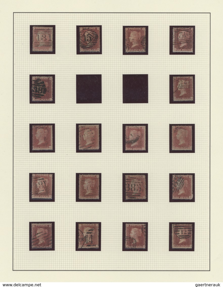Großbritannien: 1856/1863 (ca.), QV 1d Plate Reconstructions From Plates 43, 47, 48, 49 And 55 On Ol - Sonstige & Ohne Zuordnung