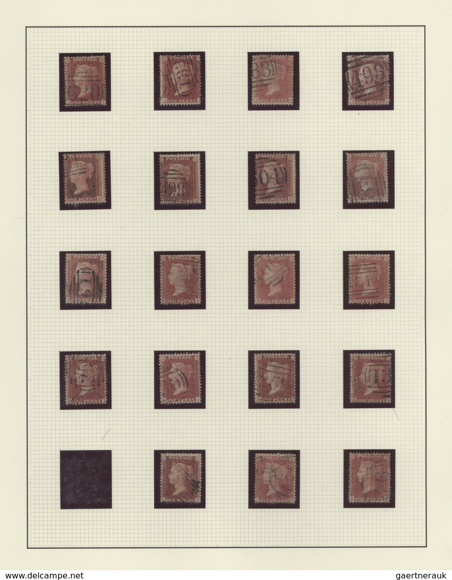 Großbritannien: 1856/1863 (ca.), QV 1d Plate Reconstructions From Plates 43, 47, 48, 49 And 55 On Ol - Sonstige & Ohne Zuordnung