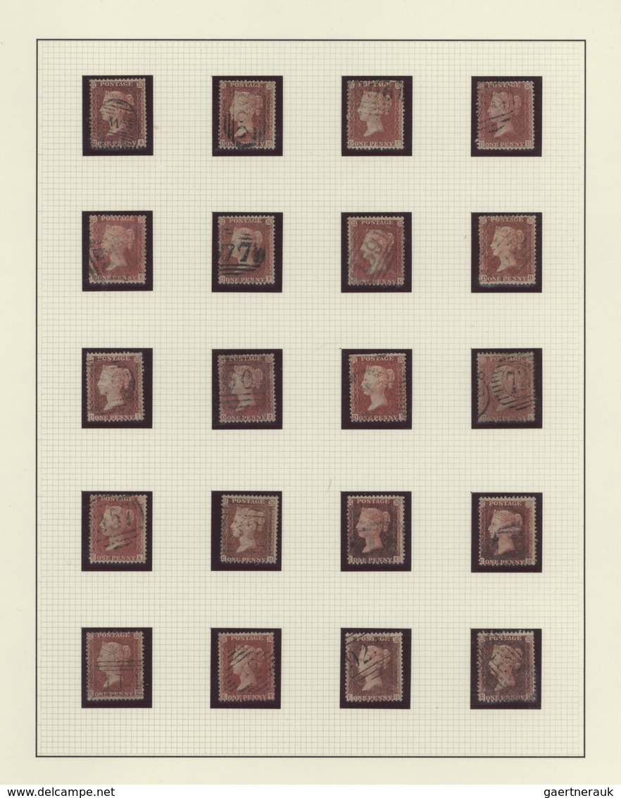 Großbritannien: 1856/1863 (ca.), QV 1d Plate Reconstructions From Plates 43, 47, 48, 49 And 55 On Ol - Sonstige & Ohne Zuordnung