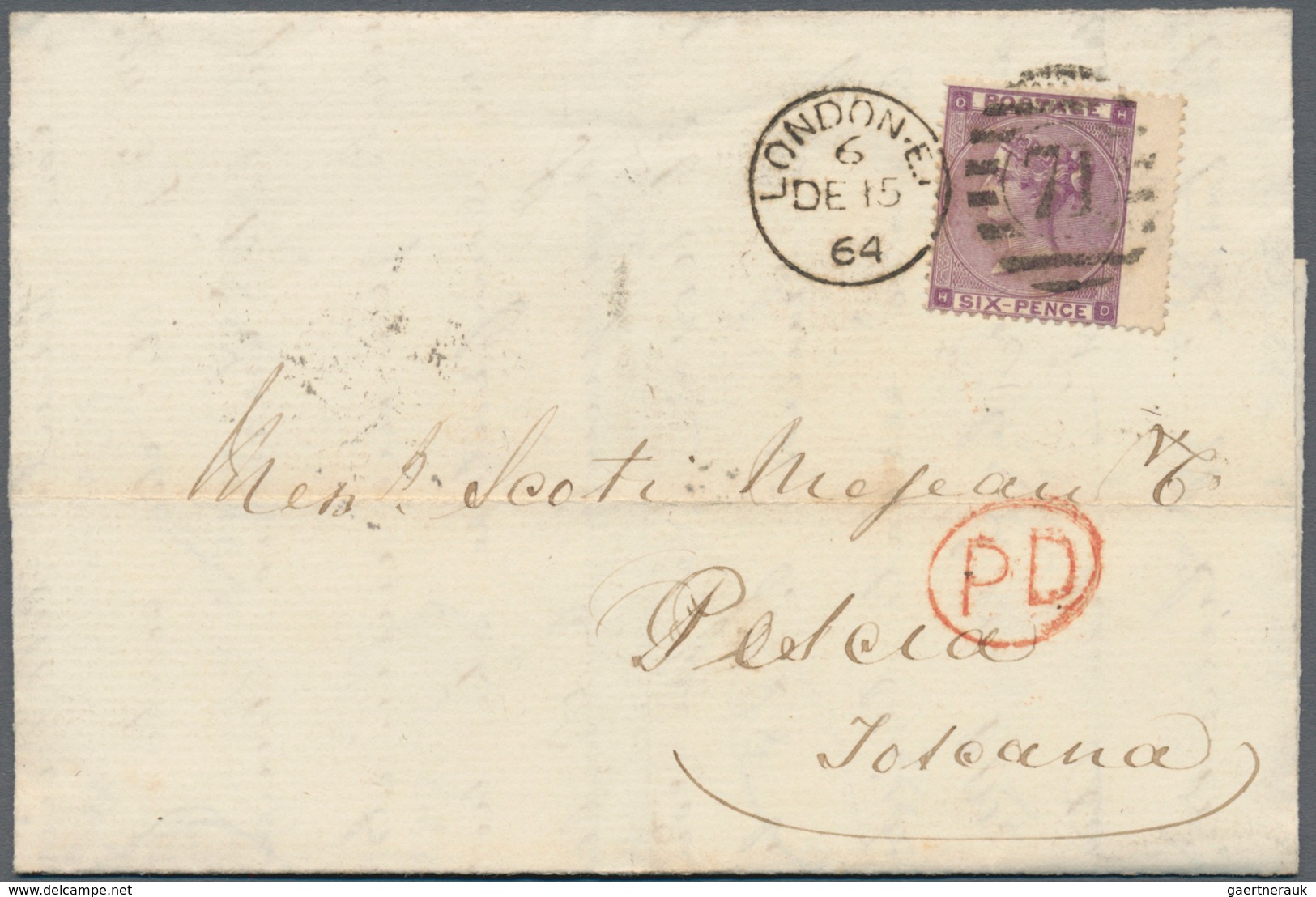 Großbritannien: 1861/1869, 6d. Foreign Rate Franked By Surface-printed Issues, Lot Of 52 Lettersheet - Sonstige & Ohne Zuordnung