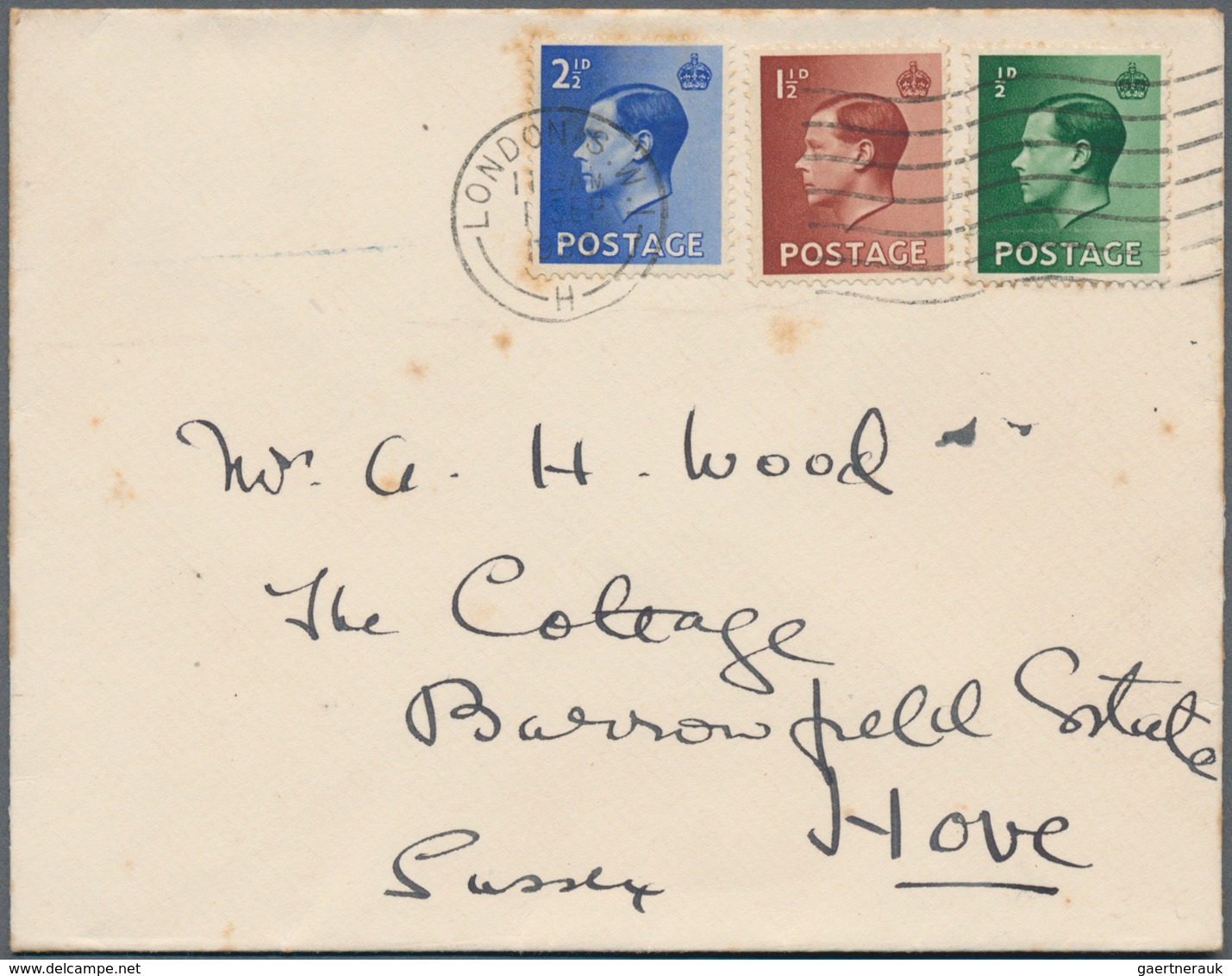 Großbritannien: 1910/1950 (ca.), mainly KGVI, lot of apprx. 350 covers/cards, incl. stationeries, ca