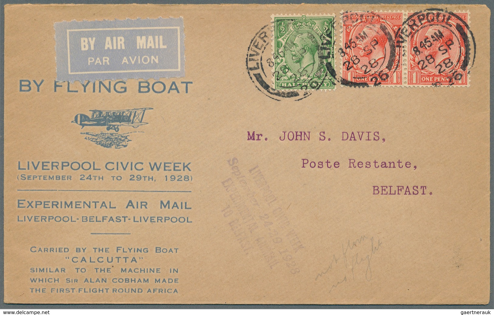 Großbritannien: 1911 from, attractive lot of 49 items "AIRMAIL", first and foremost pre WWII covers