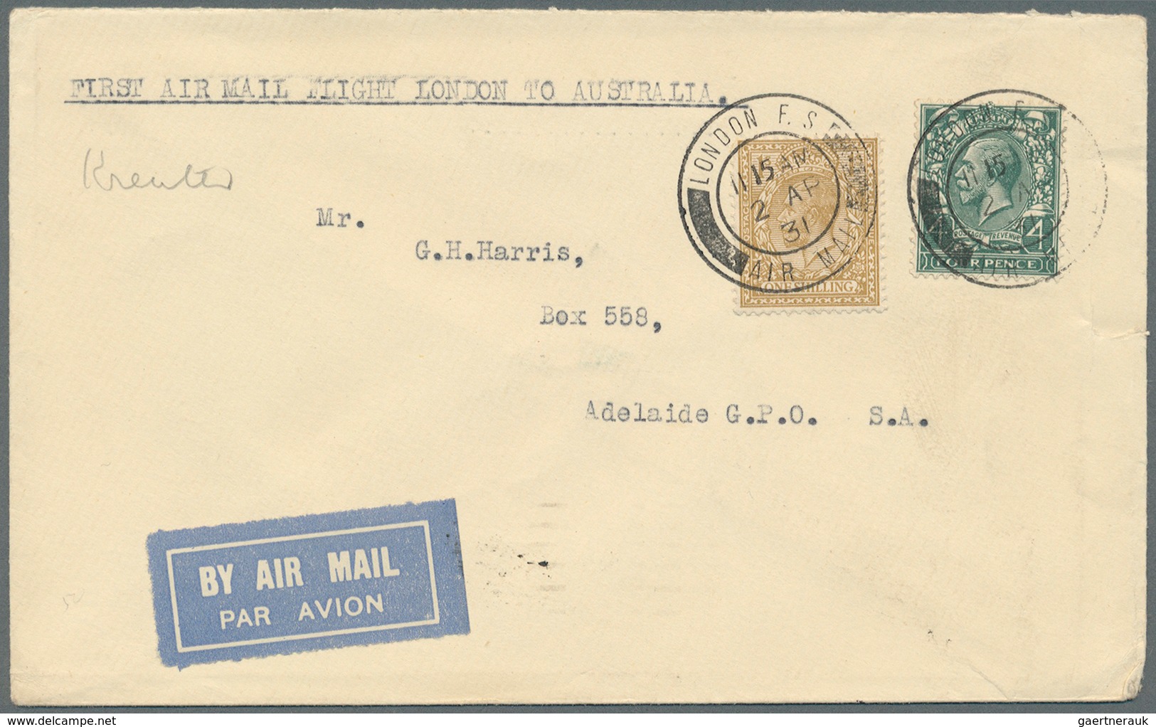Großbritannien: 1911 from, attractive lot of 49 items "AIRMAIL", first and foremost pre WWII covers