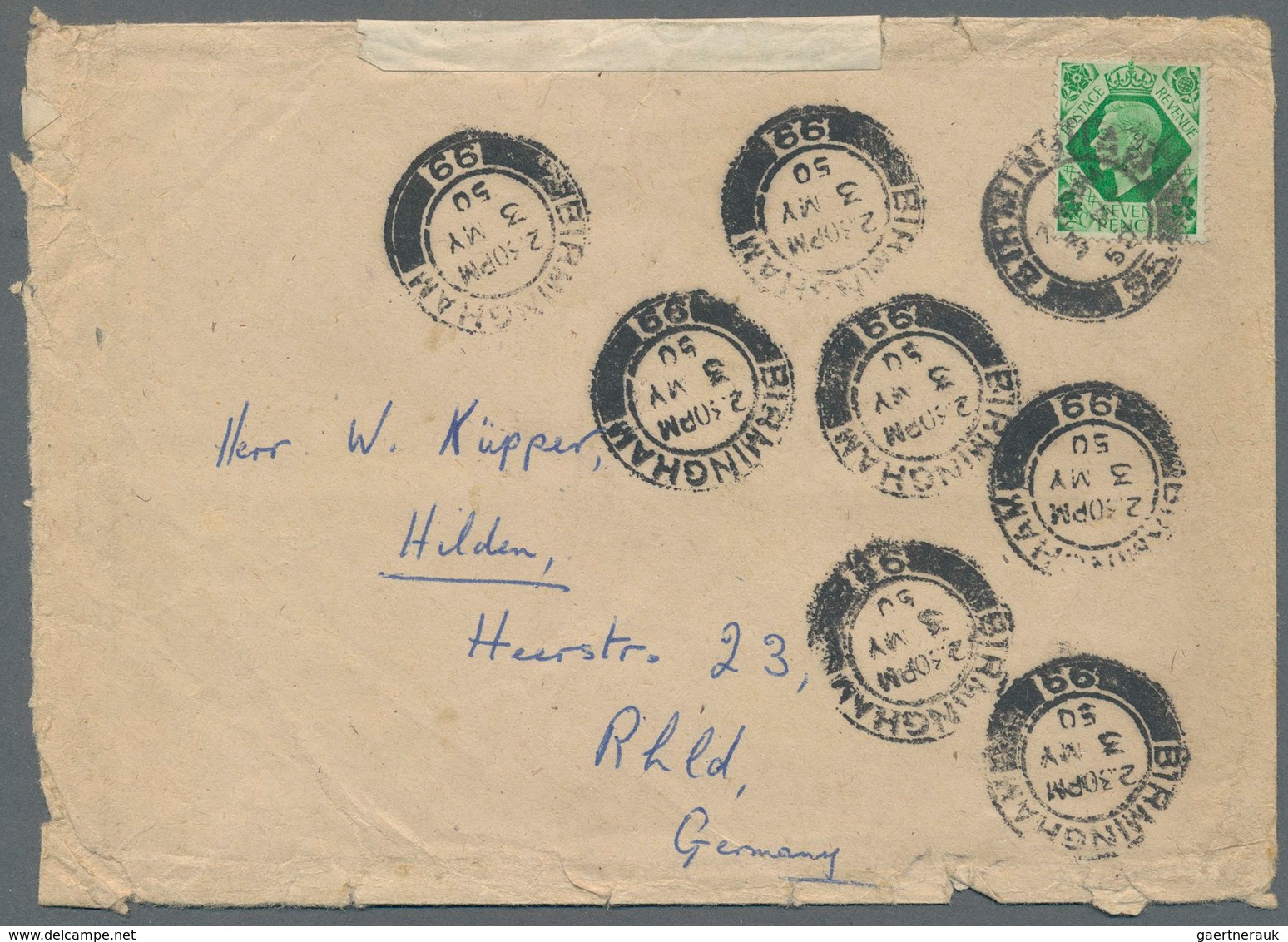 Großbritannien: 1936/1953, Lot Of Apprx. 126 Covers/cards Bearing Frankings KGVI, Showing A Nice Ran - Sonstige & Ohne Zuordnung