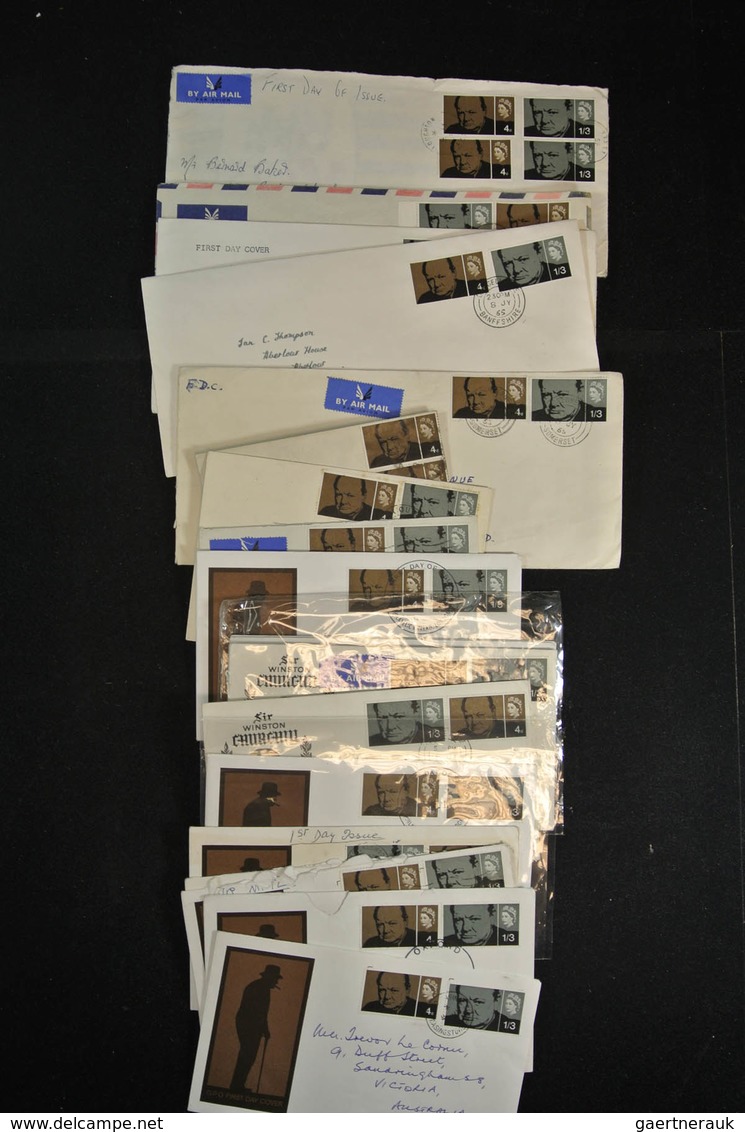 Großbritannien: 1946-1992: Massive stock of thousands of first day covers,(more than 3000!) incl. di