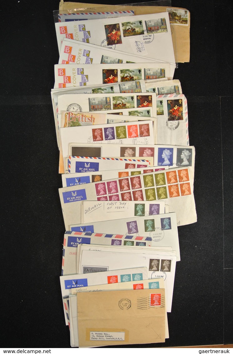 Großbritannien: 1946-1992: Massive stock of thousands of first day covers,(more than 3000!) incl. di