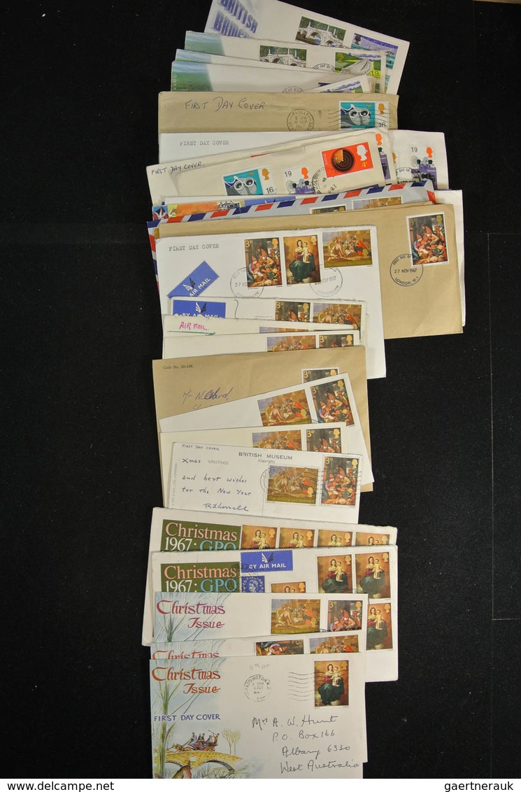 Großbritannien: 1946-1992: Massive stock of thousands of first day covers,(more than 3000!) incl. di