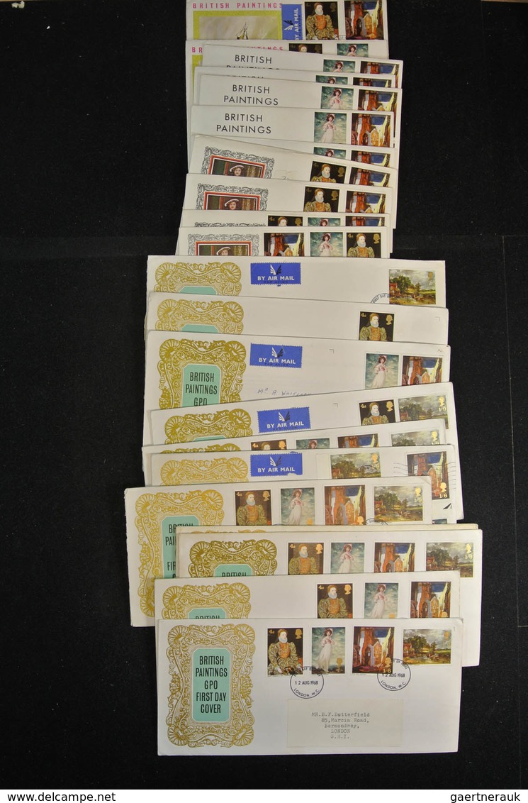 Großbritannien: 1946-1992: Massive stock of thousands of first day covers,(more than 3000!) incl. di