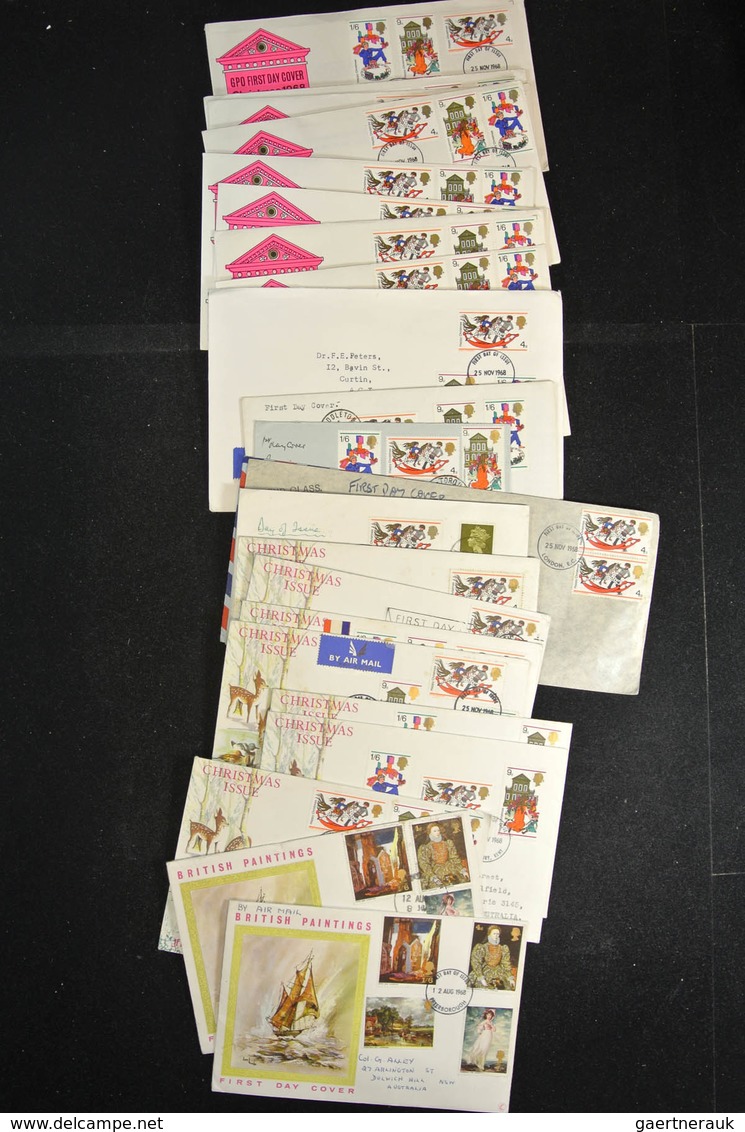 Großbritannien: 1946-1992: Massive stock of thousands of first day covers,(more than 3000!) incl. di