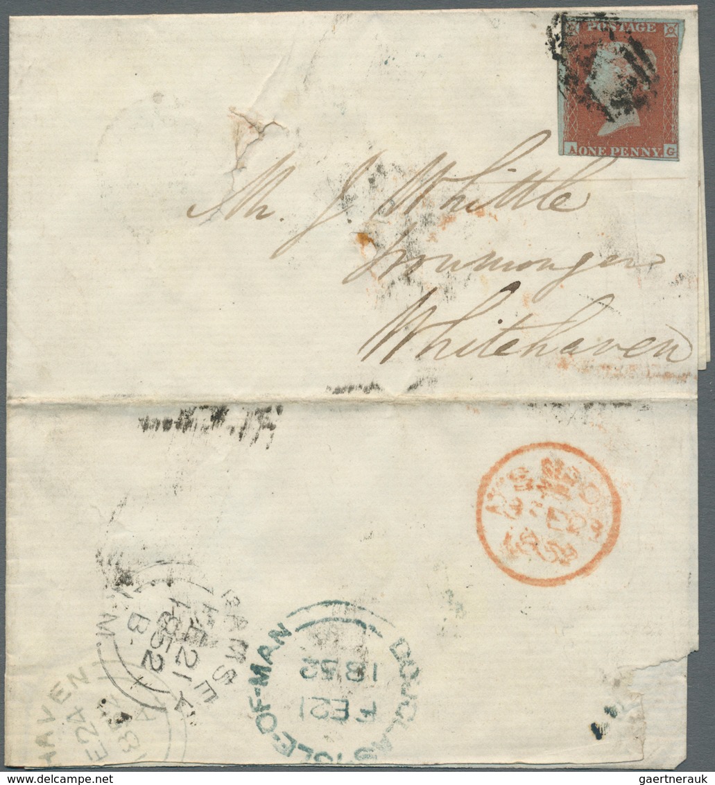 Großbritannien - Isle of Man: 1852/1937: Very fine lot of 39 village postmarks on envelopes, picture