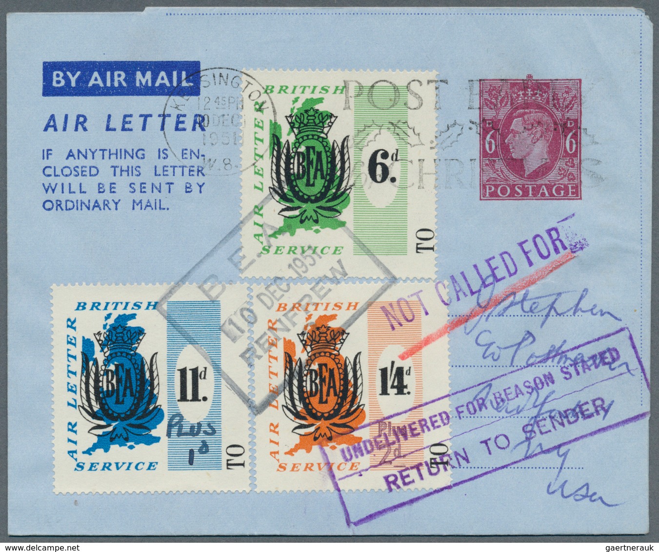 Großbritannien - Ganzsachen: 1945/1998 (ca.), Collection With About 175 Used Airletters And AEROGRAM - Sonstige & Ohne Zuordnung
