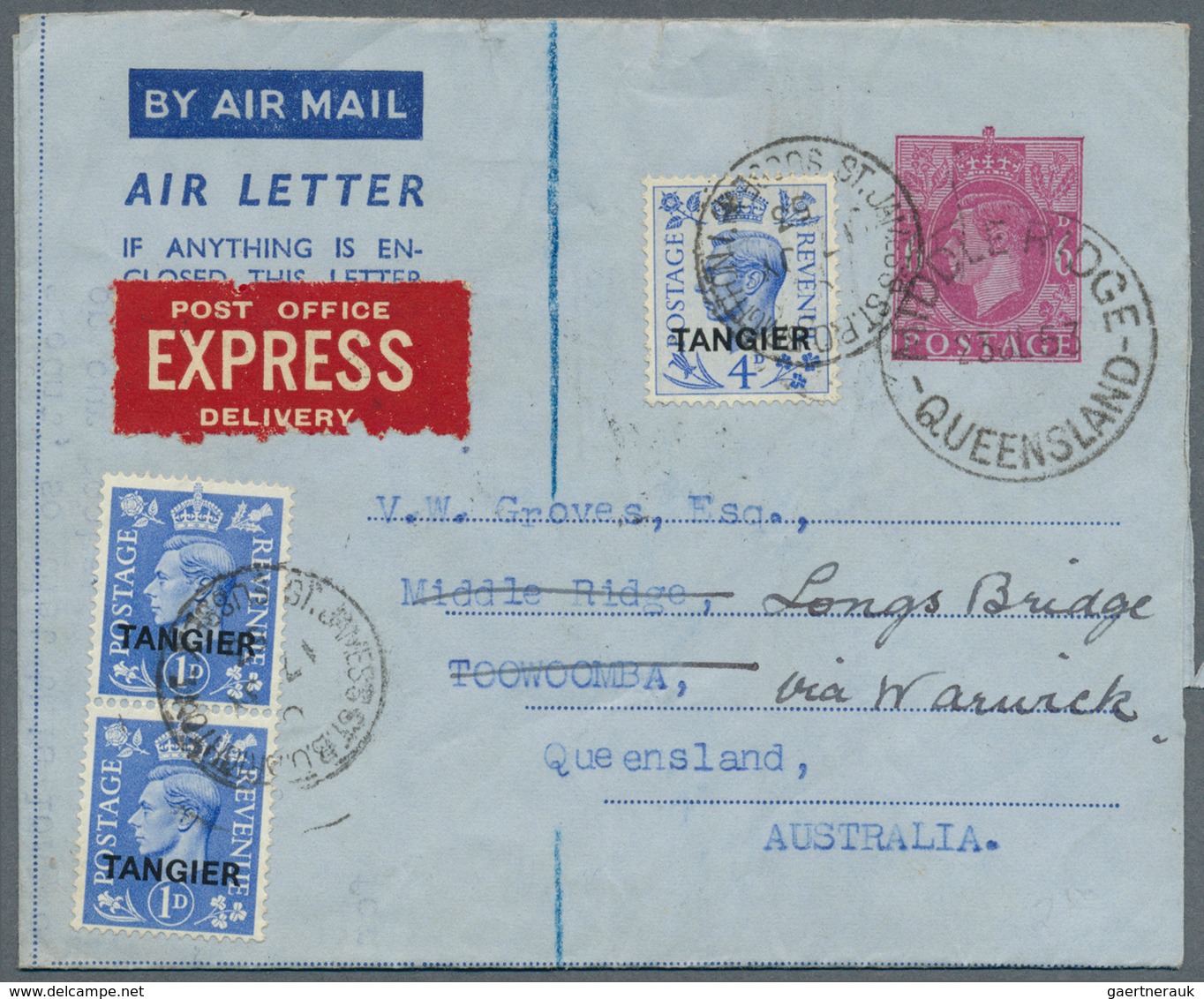 Großbritannien - Ganzsachen: 1945/1998 (ca.), collection with about 175 used airletters and AEROGRAM