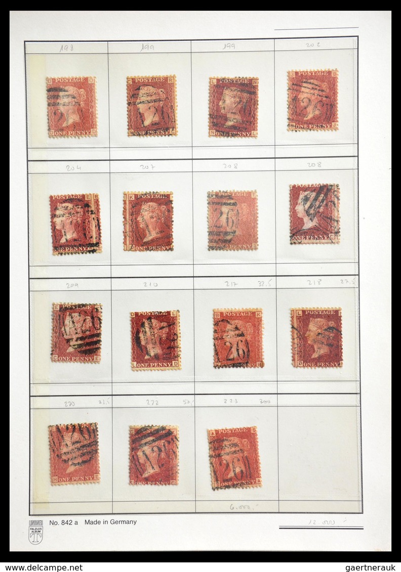 Großbritannien - Used Abroad: Small album with 159 classic stamps of Great Britain, cancelled in Gib