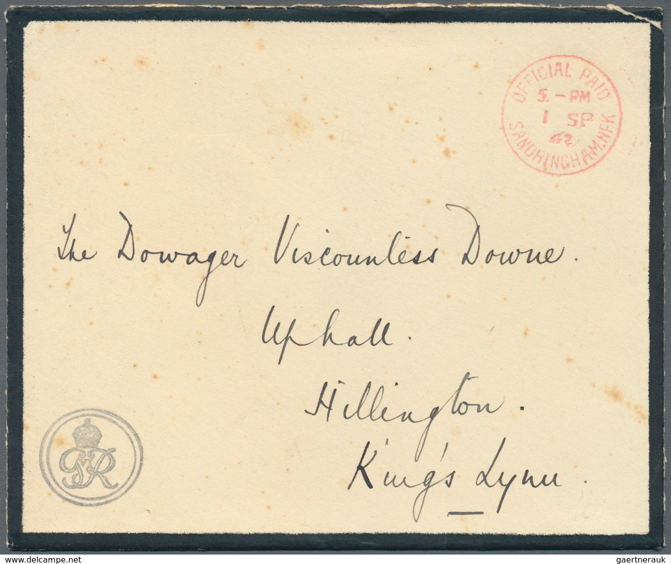 Großbritannien - Besonderheiten: 1903/1991: 36 letters only with OFFICIAL PAID cancellations.