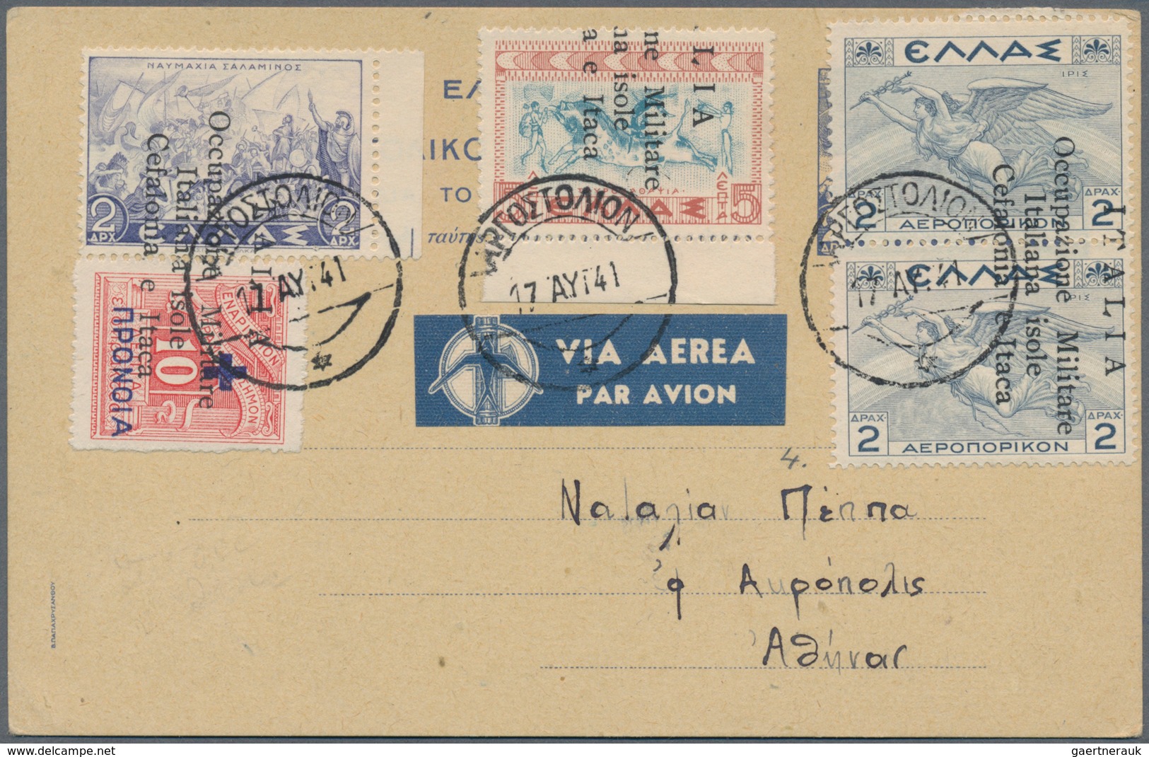 Ionische Inseln - Besonderheiten: 1941/1944, Italian Adria (Ionian Islands+Kotor), Group Of Three En - Ionische Inseln