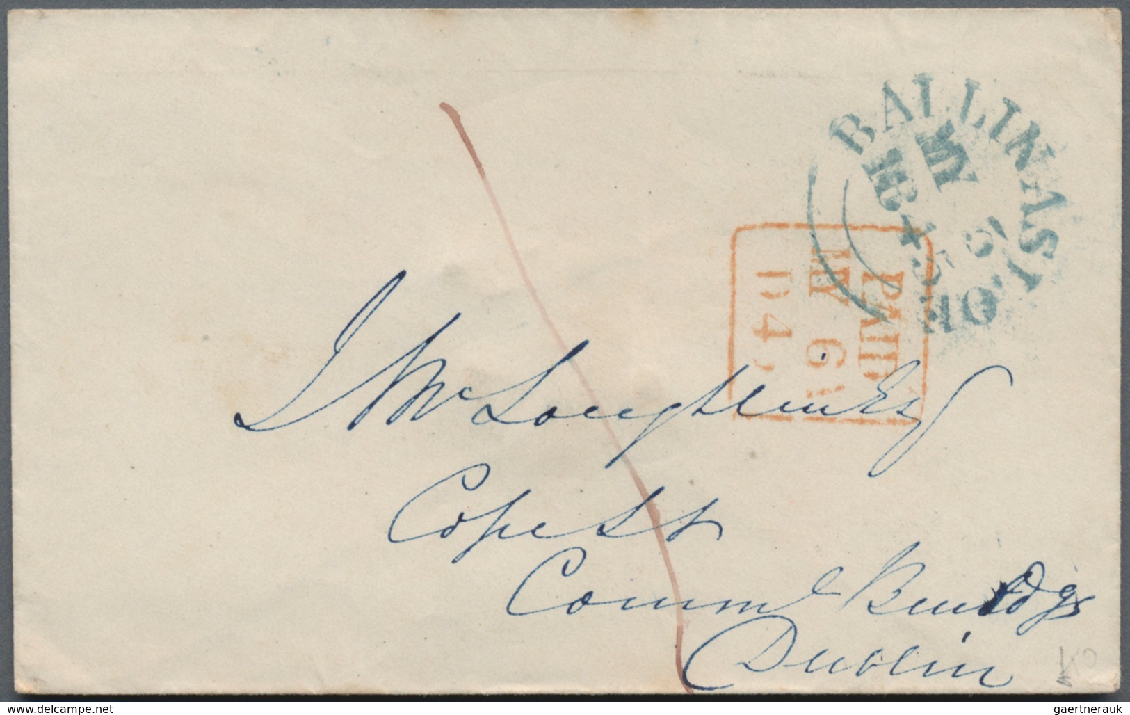 Irland: 1803/1850 Appr. 24 Old Entire Letters And A Stationery Envelope Of 1844 Showing A Great Rang - Briefe U. Dokumente