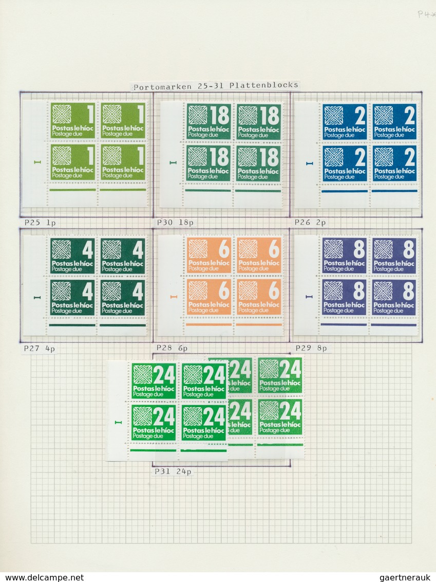 Irland - Portomarken: 1925/1980, Unmounted Mint Collection On Album Pages Incl. Watermark Types, Gut - Portomarken