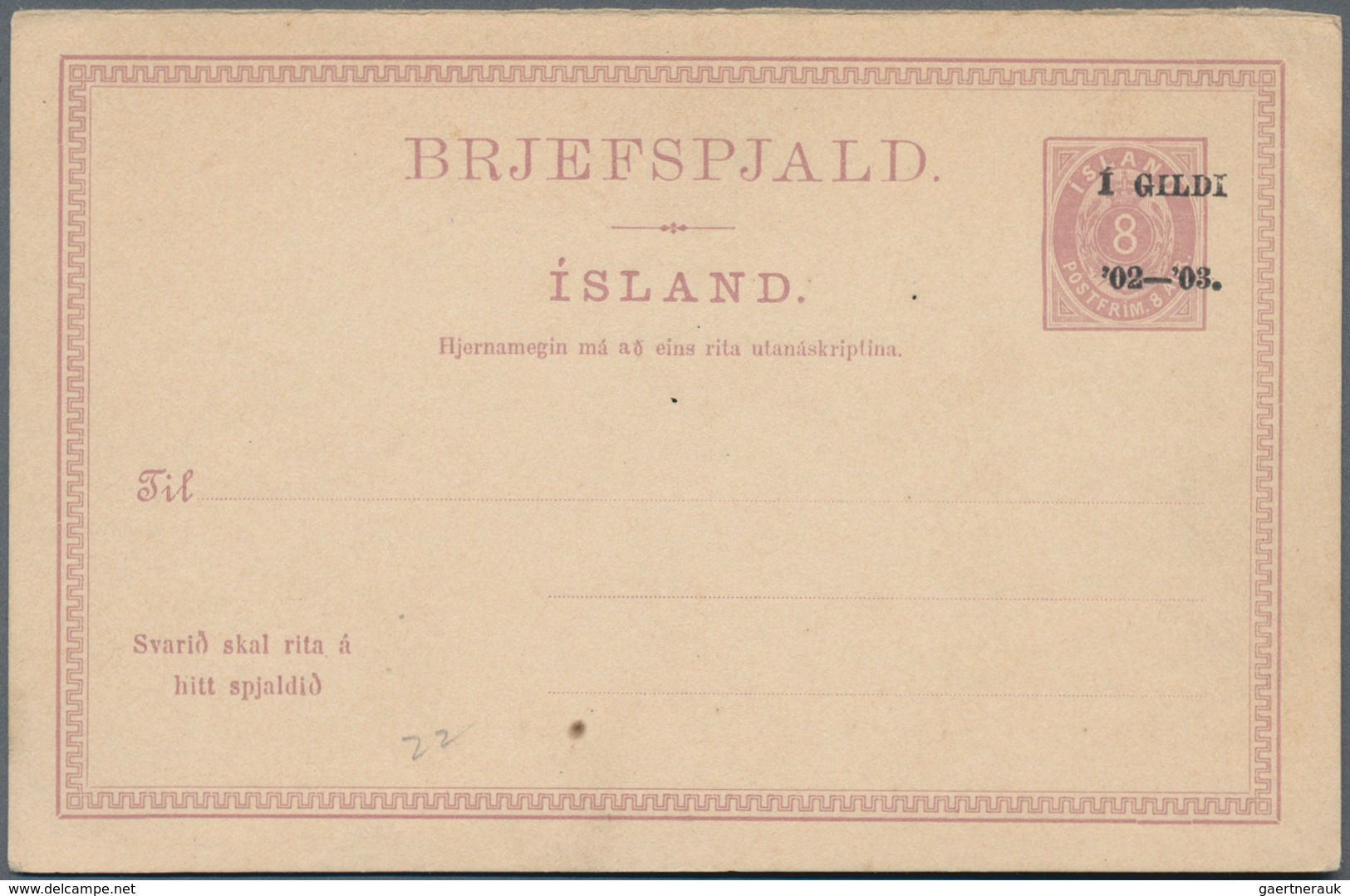 Island - Ganzsachen: 1880-1937, Collection Of 55 Postal Stationery Postcards And Letter Cards, Ten O - Enteros Postales