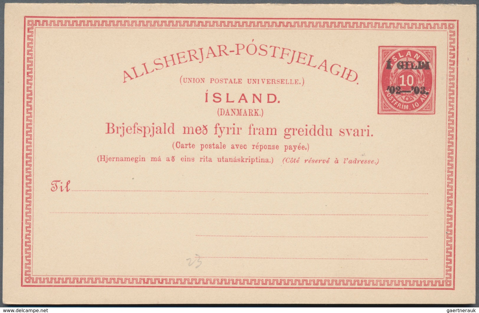 Island - Ganzsachen: 1880-1937, Collection Of 55 Postal Stationery Postcards And Letter Cards, Ten O - Ganzsachen