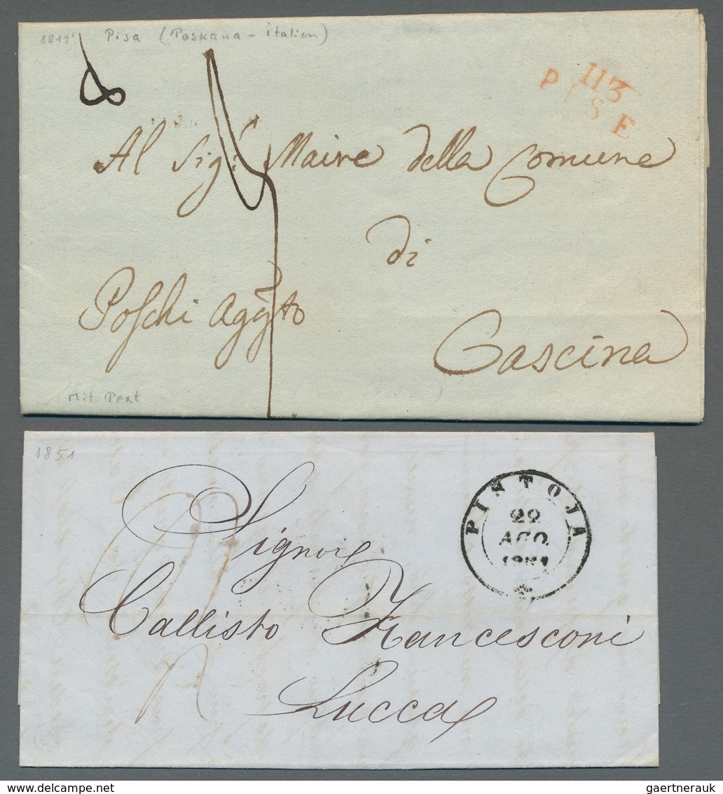 Italien - Vorphilatelie: 1690/1835 TOSCANA: Small Lot Of 17 Letters From Different Places In The Tos - 1. ...-1850 Vorphilatelie