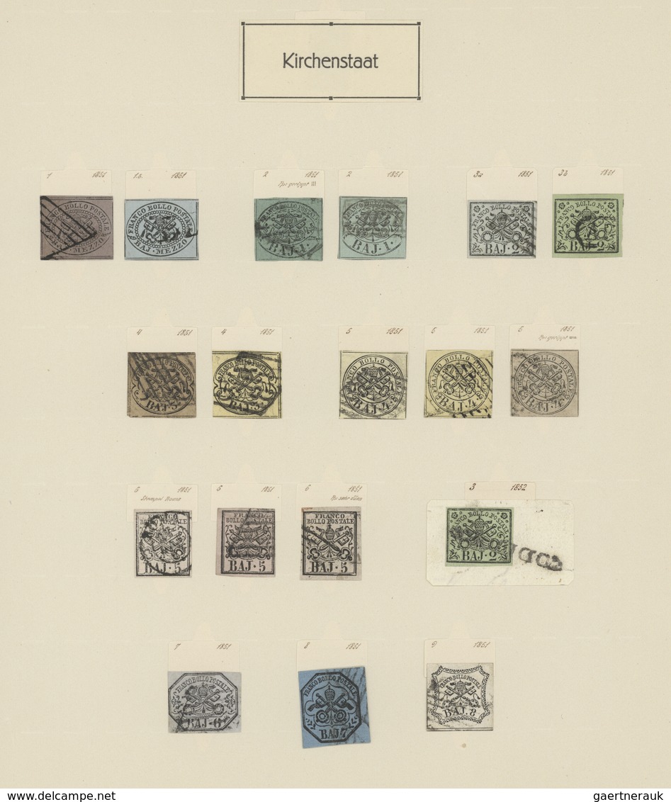 Italien - Altitalienische Staaten: Kirchenstaat: 1852/1868, Chiefly Used Collection Of 30 Stamps Sho - Kirchenstaaten