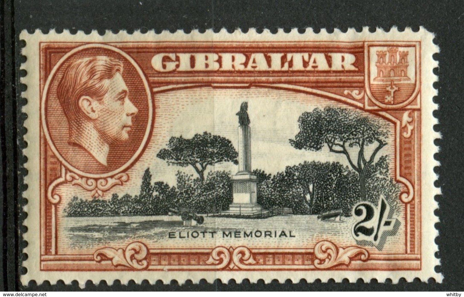 Gibralter 1938 2sh Eliott Memorial Issue  #115a  MH  Perf 14 - Gibraltar