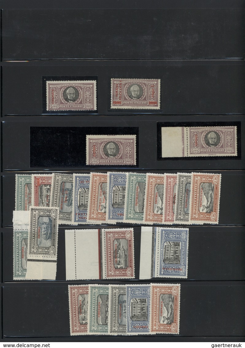Italien: 1850/1960 (ca.), Italy/area, Mainly Mint Accumulation/stock In A Binder, Well Sorted From S - Sammlungen