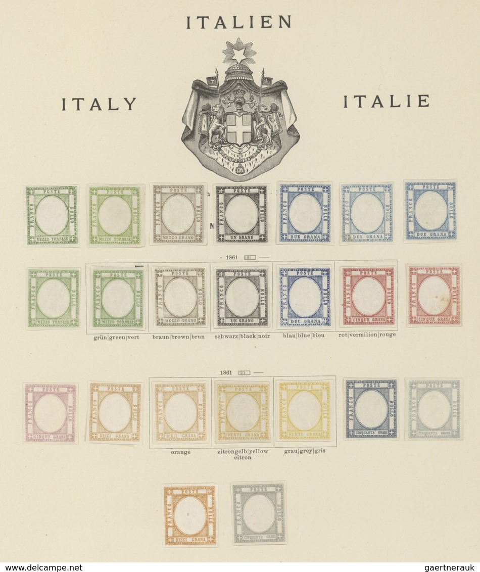 Italien: 1861, Issue For The Neapolitan Province, A Splendid Mint Collection Of 23 Stamps In Bright - Collections