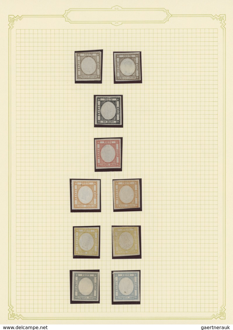 Italien: 1861, Neapolitan Province, Petty Mint Collection Of Ten Values Of 1st Issue, Comprising E.g - Sammlungen