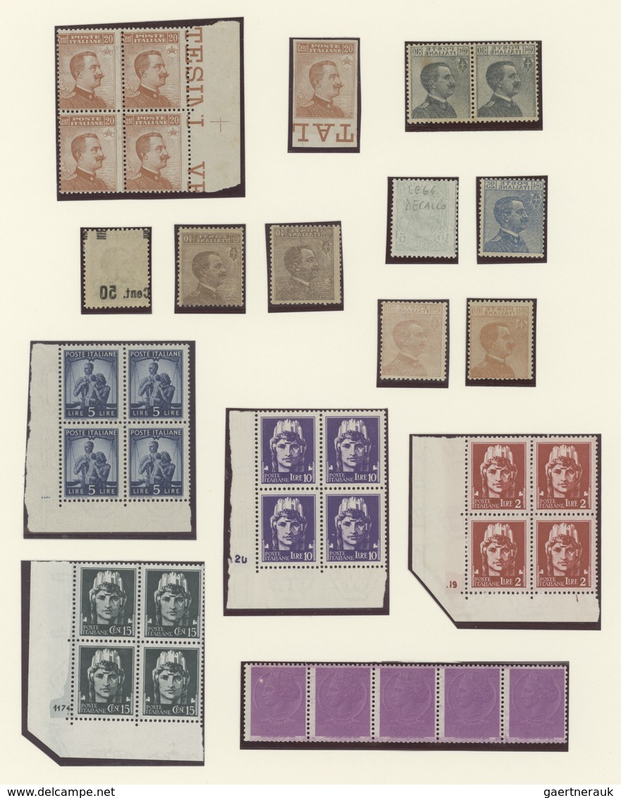 Italien: 1861/1955, SPECIALITIES/VARIETIES, Collection Of Apprx. 90 Stamps On Album Pages, Showing G - Sammlungen