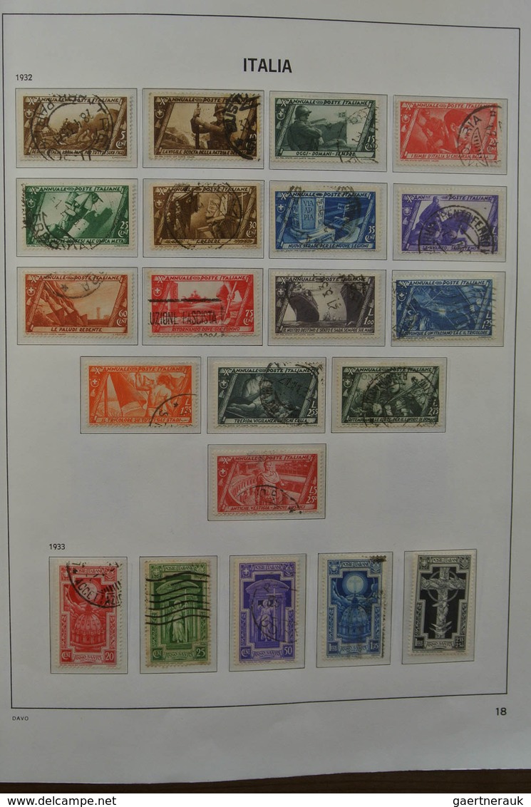 Italien: 1861-1975. MNH, mint hinged and used collection Italy 1861-1975 in 2 Davo cristal albums an