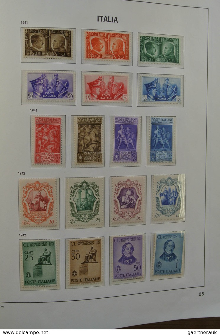 Italien: 1861-1975. MNH, mint hinged and used collection Italy 1861-1975 in 2 Davo cristal albums an