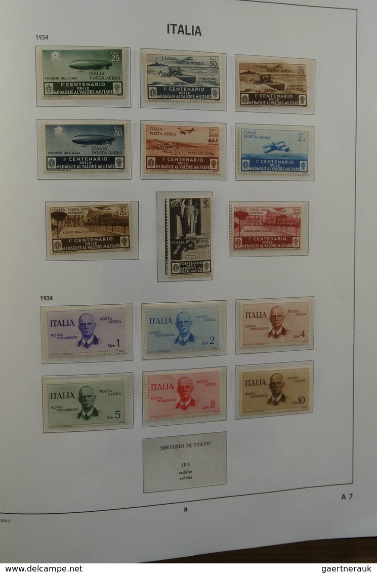 Italien: 1861-1975. MNH, mint hinged and used collection Italy 1861-1975 in 2 Davo cristal albums an